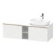 Duravit Meuble sous lavabo D-Neo 140x55 cm, 2 tiroirs, 1 porte, chêne brun/ blanc mat-1