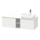 Duravit Meuble sous-lavabo D-Neo 140x55 cm, 2 tiroirs, 1 porte, chêne gris/blanc laqué-1