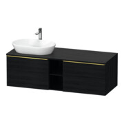 Duravit Meuble sous-lavabo D-Neo 140x55 cm, 2 tiroirs, 1 porte, chêne noir pol.