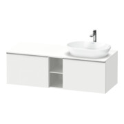 Duravit Meuble sous-lavabo D-Neo 140x55 cm, 2 tiroirs, 1 porte, droite, blanc mat/bois