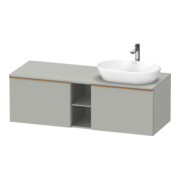 Duravit Meuble sous lavabo D-Neo 140x55 cm, 2 tiroirs, 1 porte, gris anthracite
