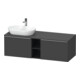 Duravit Meuble sous-lavabo D-Neo 140x55 cm, 2 tiroirs, 1 porte, gris mat-1