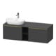 Duravit Meuble sous lavabo D-Neo 140x55 cm, 2 tiroirs, 1 porte, gris poli/gris mat-1
