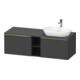 Duravit Meuble sous-lavabo D-Neo 140x55 cm, 2 tiroirs, 1 porte, gris poli/gris mat-1