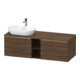 Duravit Meuble sous lavabo D-Neo 140x55 cm, 2 tiroirs, 1 porte, gris poli/nuance foncée-1