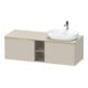 Duravit Meuble sous-lavabo D-Neo 140x55 cm, 2 tiroirs, 1 porte, gris poli/Taupe mat-1