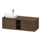 Duravit Meuble sous lavabo D-Neo 140x55 cm, 2 tiroirs, 1 porte, L, noir/noisette foncé-1