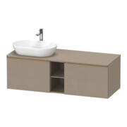 Duravit Meuble sous lavabo D-Neo 140x55 cm, 2 tiroirs, 1 porte, lin pâle-1