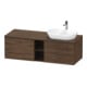 Duravit Meuble sous-lavabo D-Neo 140x55 cm, 2 tiroirs, 1 porte, Noyer foncé/Blanc-1