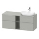 Duravit Meuble sous lavabo D-Neo 140x55 cm, 2 tiroirs, 2 portes, B droite, chrome/béton mat-1