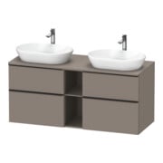 Duravit Meuble sous lavabo D-Neo 140x55 cm, 2 tiroirs, 2 portes, blanc/Bas ma