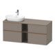 Duravit Meuble sous-lavabo D-Neo 140x55 cm, 2 tiroirs, 2 portes, blanc brillant-1