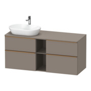 Duravit Meuble sous-lavabo D-Neo 140x55 cm, 2 tiroirs, 2 portes, blanc brillant
