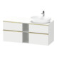 Duravit Meuble sous lavabo D-Neo 140x55 cm, 2 tiroirs, 2 portes, blanc brillant-1