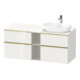 Duravit Meuble sous lavabo D-Neo 140x55 cm, 2 tiroirs, 2 portes, blanc brillant-1
