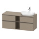 Duravit Meuble sous-lavabo D-Neo 140x55 cm, 2 tiroirs, 2 portes, blanc/lin-1