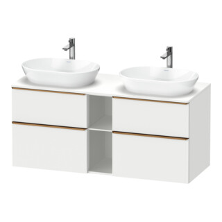 Duravit Meuble sous-lavabo D-Neo 140x55 cm, 2 tiroirs, 2 portes, blanc mat