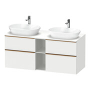 Duravit Meuble sous-lavabo D-Neo 140x55 cm, 2 tiroirs, 2 portes, blanc mat-1