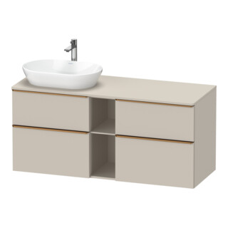 Duravit Meuble sous-lavabo D-Neo 140x55 cm, 2 tiroirs, 2 portes, blanc mat