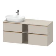 Duravit Meuble sous-lavabo D-Neo 140x55 cm, 2 tiroirs, 2 portes, blanc mat
