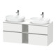 Duravit Meuble sous lavabo D-Neo 140x55 cm, 2 tiroirs, 2 portes, blanc mat-1