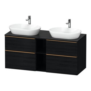 Duravit Meuble sous-lavabo D-Neo 140x55 cm, 2 tiroirs, 2 portes, blanc mat/ blanc brillant