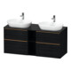 Duravit Meuble sous-lavabo D-Neo 140x55 cm, 2 tiroirs, 2 portes, blanc mat/ blanc brillant-1