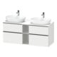 Duravit Meuble sous-lavabo D-Neo 140x55 cm, 2 tiroirs, 2 portes, blanc mat/bois blanc-1