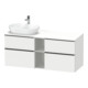 Duravit Meuble sous lavabo D-Neo 140x55 cm, 2 tiroirs, 2 portes, blanc/noir mat-1