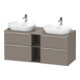 Duravit Meuble sous lavabo D-Neo 140x55 cm, 2 tiroirs, 2 portes, chêne/Bas ma-1