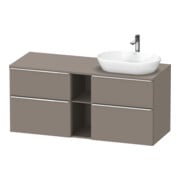 Duravit Meuble sous-lavabo D-Neo 140x55 cm, 2 tiroirs, 2 portes, chêne/Bas ma