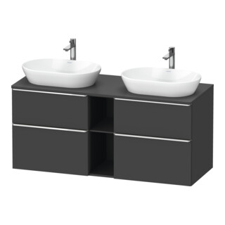 Duravit Meuble sous-lavabo D-Neo 140x55 cm, 2 tiroirs, 2 portes, chr/Grap ma