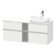 Duravit Meuble sous lavabo D-Neo 140x55 cm, 2 tiroirs, 2 portes, droite, chromé/blanc mat-1