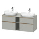 Duravit Meuble sous-lavabo D-Neo 140x55 cm, 2 tiroirs, 2 portes, gris anthracite mat-1