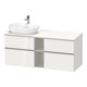 Duravit Meuble sous lavabo D-Neo 140x55 cm, 2 tiroirs, blanc brillant-1