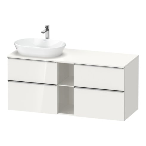 Duravit Meuble sous lavabo D-Neo 140x55 cm, 2 tiroirs, blanc brillant