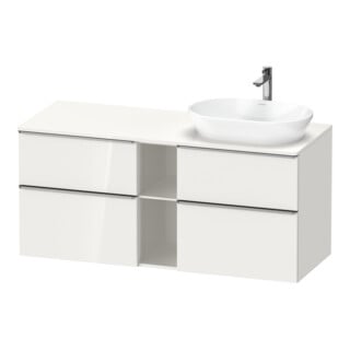 Duravit Meuble sous lavabo D-Neo 140x55 cm, 2 tiroirs, blanc brillant