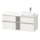 Duravit Meuble sous lavabo D-Neo 140x55 cm, 2 tiroirs, blanc brillant-1