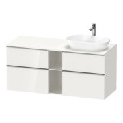 Duravit Meuble sous lavabo D-Neo 140x55 cm, 2 tiroirs, blanc brillant