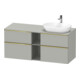 Duravit Meuble sous-lavabo D-Neo 140x55 cm, 2 tiroirs, gris brillant/gris mat-1