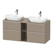 Duravit Meuble sous-lavabo D-Neo 140x55 cm, 2 tiroirs SBK, 2 portes A, B bs, chrome/lin-1