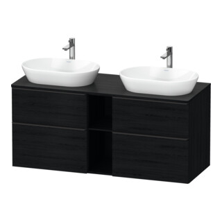 Duravit Meuble sous lavabo D-Neo 140x55 cm, 2 tiroirs SBK, 2 portes A, B bs, noir/blanc œuf