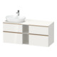 Duravit Meuble sous-lavabo D-Neo 140x55 cm, 2 tiroirs SBK, 2 portes A, B L, blanc brillant-1