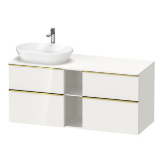 Duravit Meuble sous lavabo D-Neo 140x55 cm, 2 tiroirs SBK, 2 portes A, B L, blanc poli/haut brillant