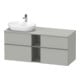 Duravit Meuble sous-lavabo D-Neo 140x55 cm, 2 tiroirs SBK, 2 portes A, B L, ES gris/vert ma-1