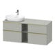 Duravit Meuble sous-lavabo D-Neo 140x55 cm, 2 tiroirs SBK, 2 portes A, B L, gris poli/gris mat-1