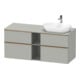 Duravit Meuble sous-lavabo D-Neo 140x55 cm, 2 tiroirs SBK, 2 portes A, B R, b geb/gris ma-1