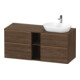 Duravit Meuble sous-lavabo D-Neo 140x55 cm, 2 tiroirs SBK, 2 portes A, B R, chêne brut/Noyer foncé-1