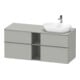 Duravit Meuble sous lavabo D-Neo 140x55 cm, 2 tiroirs SBK, 2 portes A, B R, ES gris/vert ma-1