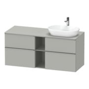 Duravit Meuble sous lavabo D-Neo 140x55 cm, 2 tiroirs SBK, 2 portes A, B R, ES gris/vert ma